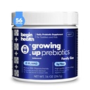 Begin Health Growing Up Prebiotics for Kids 56-Packs | Prebiotic Soluble Powder Stool Softeners och Digestive Gut Health Supplement | Perfekt att blanda med barn dagliga drycker och mjuka livsmedel - Osmakad