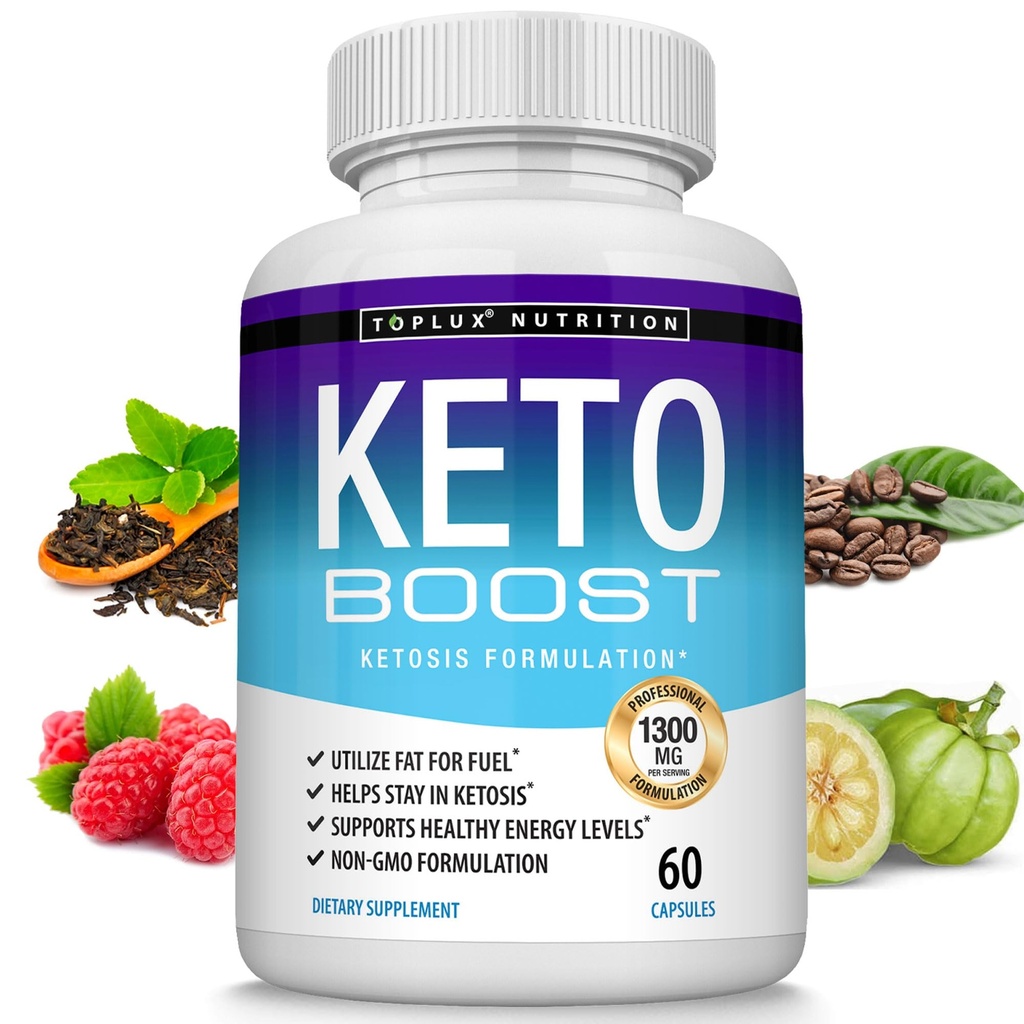 Keto Boost Diet Pills Ketosis Supplement - Naturlig exogen Keto Formel Support Energy & Focus, Avancerade Ketones för Ketogenic Diet, Keto Diet Pills, för Män Kvinnor