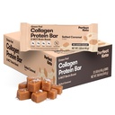 Perfekt Keto Bars - De renaste Keto Snacks med Collagen och MCT. No Added Sugar, Keto Diet Friendly - 3g Net Carbs, 19g Fat, 11g Protein - Diet Food Dessert (Salted Caramel, 12 Bars)