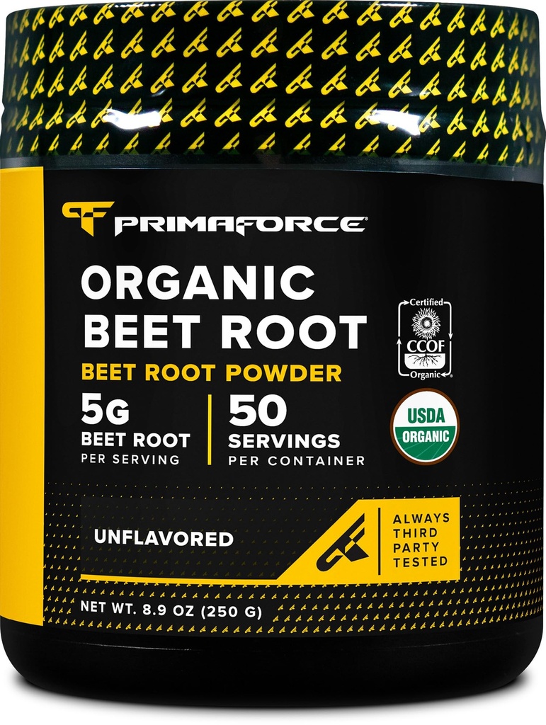 Primaforce Organic Beet Root Powder (250g) Osmakad - Naturlig källa av antioxidanter och näringsämnen