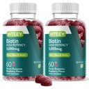 VITEEY Biotin Gummies for Hair Skin and Nails - Biotin for Hair Growth Gummies - 5000 mcg - Vegan, Gluten-Free, Non-GMO - 120 Count