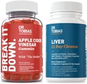 Dr Tobias Liver 21 Day Cleanse och Apple Cider Vinegar Gummies - Stöder Digestive Health och Liver Detox, Vegan, Non-GMO