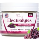 Zero Sugar - Concord Grape Electrolytes Powder - Mycket uppfriskande Hydration - Koffeinfri energi med alla naturliga ingredienser - Vegan, Keto & Paleo - Sugar Free Electrolytes Drink Mix - 30 portioner