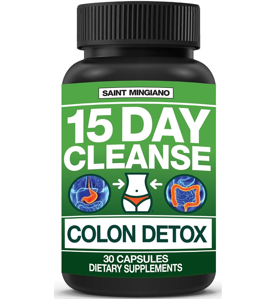 15 Day Cleanse | Colon Detox med naturligt laxerande för förstoppning och uppblåsthet. 30 piller för att avgifta och öka energi | Extra-Strength Senna Leaf Supplements | Stark för vissa människor.