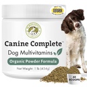 Wholistic Pet Organics Canine Complete - Dog Multivitaminpulver - 1 Lb - Daily Dog Vitaminer och kosttillskott för hemlagad mat - Immune System, Skin, Coat & Overall Health - Liten och stor ras