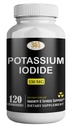 Kaliumjodid130 mg - KI tabletter-Kalium130 mg - USA Made Potassiumjod piller YODO Naciente, Yoduro de potasio - 120 tabletter
