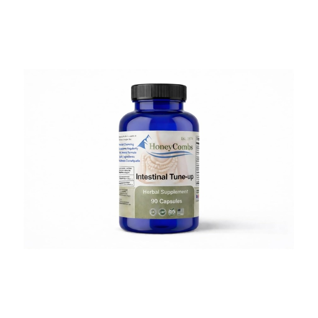 HoneyCombs Intestinal Tune-Up - Herbal Bowel Detox och Natural Constipation Relief - Vuxna Herbal Laxatives, förstoppningshjälp, Intestinal Cleanse & Colon Cleanser, 90 kapslar
