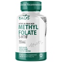 Nutri 5-MTHF L Methylfolate 15MG - 4 Month Supply, 120 Vegan tabletter - Methylated Folate Supplement - Kognitiv funktion, hjärthälsa, Prenatal Support - 3rd Party Tested - NSF Certified Facility