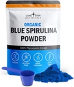 Lone Star Botanicals Organic Blue Spirulina Powder - 100% Pure Blue-Green Algae, No Fishy Smell, Vegan Superfood för Smoothies & Drinks, Non GMO, Gluten-Free, Vegan