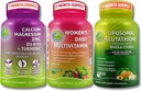 Vegan Bone & Immune Support Bundle - Liposomal Glutathione 500mg med organiska Whole Foods + Women's Daily Multivitamin med järn och växtbaserad kalcium, Magnesium, D3, K2, Zink och gurkmeja