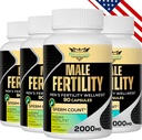Fertilitetstillskott för män, manliga prenatala vitaminer -Optimal Sperm Count, Motilitet och styrka, 2000MG Mens fertilitetstillskott med Maca Root, Zin & Folate för konception - Förpackningar med 4