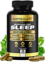 Earth Elixir 4-in-1 Sleep Aid (120 Caps) w / Apigenin 50mg, Magnesium Glycinate 200mg, L Theanine 200mg & Valerian Root för Sleep Aid 300mg | Apigenin Supplement för Sleep
