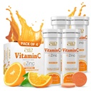 SIGNIFY NATURE Vitamin C 1000mg Effervescent Tablets - Potent Immune Support VIT C med Zink Supplement - Sugar-Free & Vegan Formel | Dissolvable Vitamin C tabletter - Vattenlöslig Fizzy Elixir - 40CT