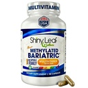 Shiny Leaf Bariatric Multivitamin Utan Järn - Vitaminer för Gastric Bypass & Sleeve, 1 Daily Capsule W Vitamin A, C, D, Biotin, Zink, B12, K, Vegetarian, Soy-Free, GMP Cert., Made in USA (30 Ct.)