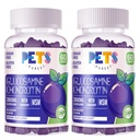 Husdjur Purest Glukosamin Chondroitin Gummies med MSM & Elderberry Extra Strength - Gemensamt stöd, Antioxidant Immune Support Supplement för vuxna, Män & Kvinnor.(2 Pack) Blueberry