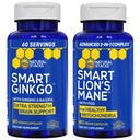 NATURAL STACKS Ginkgo Biloba + Lions Mane Mushroom Bundle - Focus & Memory Support * - 120 kapslar