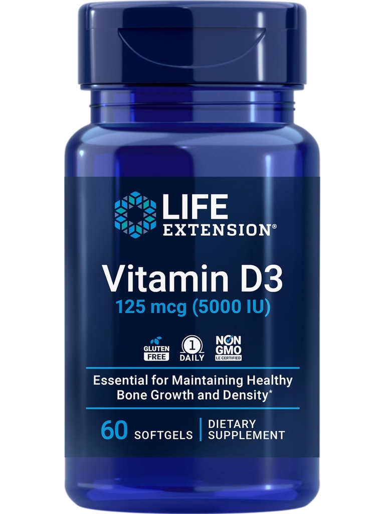 Life Extension 268mg Super Vitamin E & 5000IU Vitamin D3 - Hjärta, Brain & Immune Support