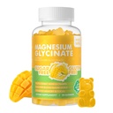 90 CT Magnesium Glycinate Gummies 1000mg - Sugar Gratis Magnesium Kalium Tillägg med vitamin D, B6, Q10 för Calm Mood & Sleep Support - 90 Mango Pineapple Gummies