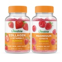 Livlig Collagen & Vitamin C + Magnesium, Gummies Bundle - Great Tasting, Vitamin Supplement, Gluten Free, GMO Free, Chewable Gummy