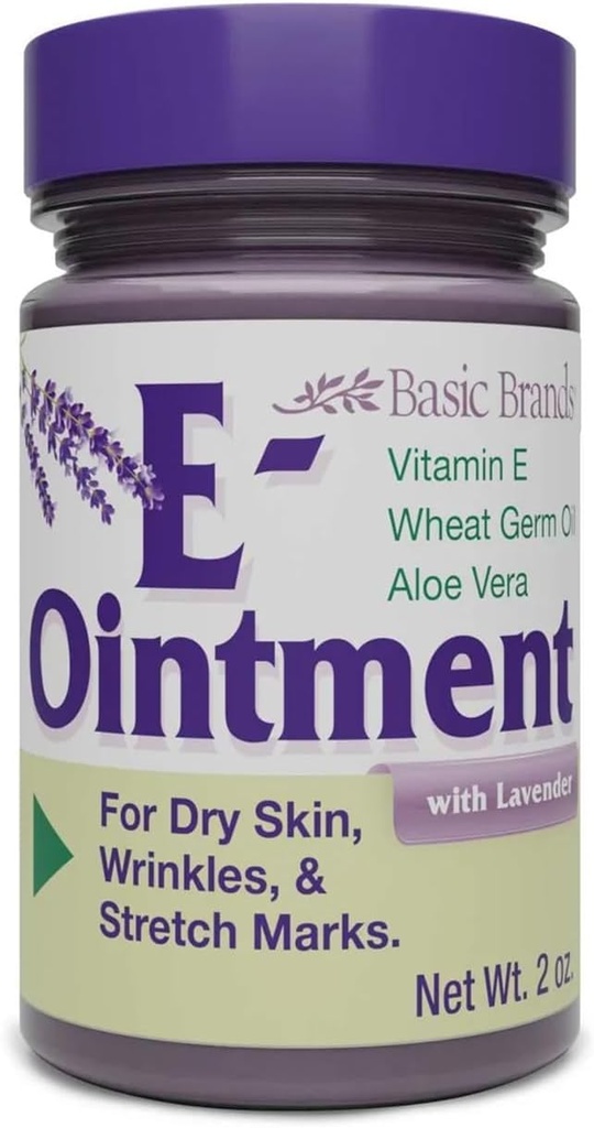 Grundläggande varumärken Vitamin E Ointment Lavender 2 oz