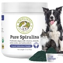 Wholistic Pet Organics Spirulina för hundar - 3 Oz - Stöder hälsosamt immunsystem och säsongsallergi - Växtbaserat antioxidantstöd för hemlagad mat - Organisk hundmat Topper - Freshly Made i USA
