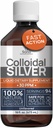 Colloidal Silver Liquid 16 fl oz 30 PPM - Bioaktivt Hydrosol Silvervatten - Naturlig Immun Support Nano Sol Supplement Solution - Ionic Minerals - Organiskt Strukturerat Silver