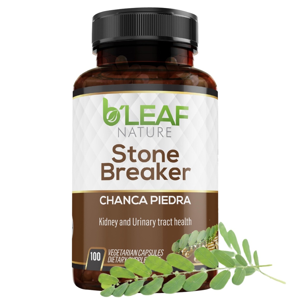 B'Leaf Nature Chanca Piedra Stone Breaker, 100 kapslar, 1000mg - Traditionell Herbal Kidney Support - Non-GMO, Vegan, Glutenfri Urinär Tract & Liver Wellness