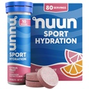 Nuun Sport Electrolyte tabletter med Magnesium, Calcium, kalium, klorid och natrium, Gluten Free & Vegan, Citrus Fruit, 8 Pack (80 portioner totalt)