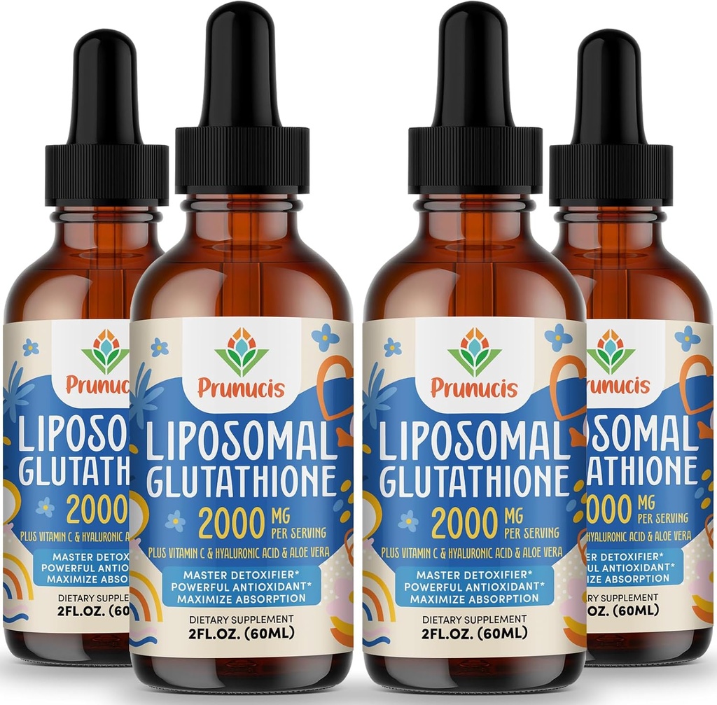2000MG Liposomal Glutathione Liquid, 98% Absorption, Active Form L-Glutathione Supplement, Vegan Friendly, Powerful Antioxidant Complex för Immune System, Aging Defense, Detox,8 FL.OZ