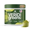Veridi Greens för Män 40 + | Daglig Superfood Greens Powder för Prostate Health, Hormon & Energy Support | Premium USA Blend med Spirulina, Saw Palmetto, Zink & Enzymes