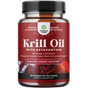 Krill Omega 3 Fish Oil Softgels - Concentrated Krill EPA & DHA Fish Oil Omega 3 Supplement för kvinnor och män för immunstöd, hälsosam hjärna och hjärthälsa - Burpless Fatty Acids Supplement - 30 Count