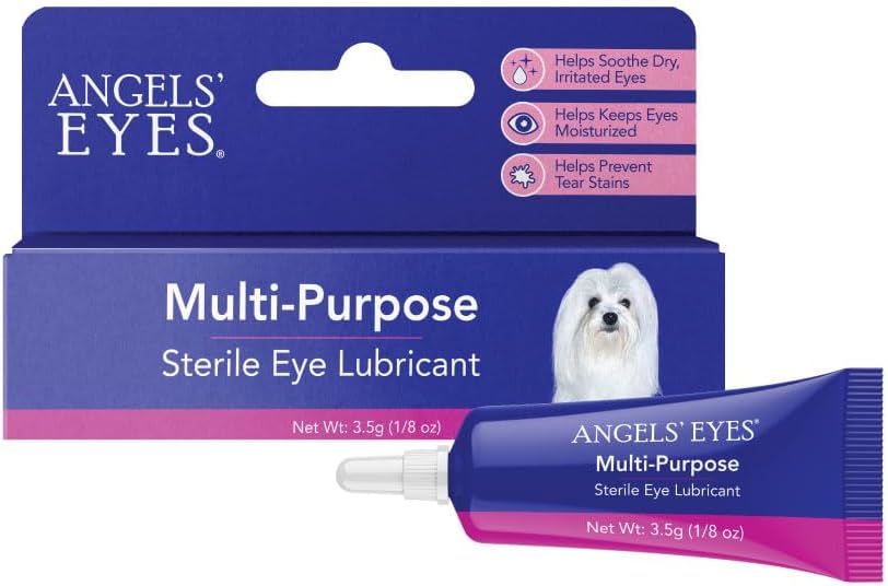 ANGELS' EYES Multi-Purpose Sterile Eye Lubricant | Soothes Dry Irritated Eyes | Säker för hundar och katter | Moisturize och Relieves Dry, Itchy Eyes | Tårar och urladdning | 3.5g
