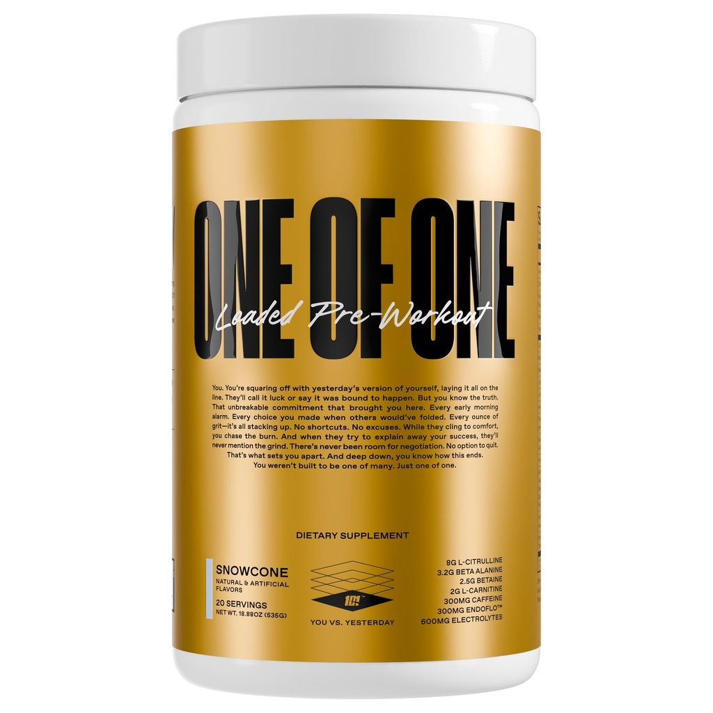 En av en lastad pre-workout - High-Stim Energy, Focus & Endurance med EndoFlo TM, Genius Pure TM Alpha GPC, NeuroRush TM, Dynamine ®, No Crash, Gluten Free - Snow Cone
