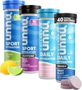Nuun Hydration Electrolyte tabletter - Upplösbar i vatten, komplett paket | 5 Essential Electrolytes för Hydration | 1g Sugar Drink Mix | Vegan, Non-GMO | 4 Pack (40 Total Servings)