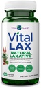 Vital Planet - Vital Lax Natural Laxative Cleanse Supplement for Occasional Constipation, med Magnesium Hydroxide, Slippery Elm, Aloe och Triphala för att stödja tarmregularitet 60 kapslar