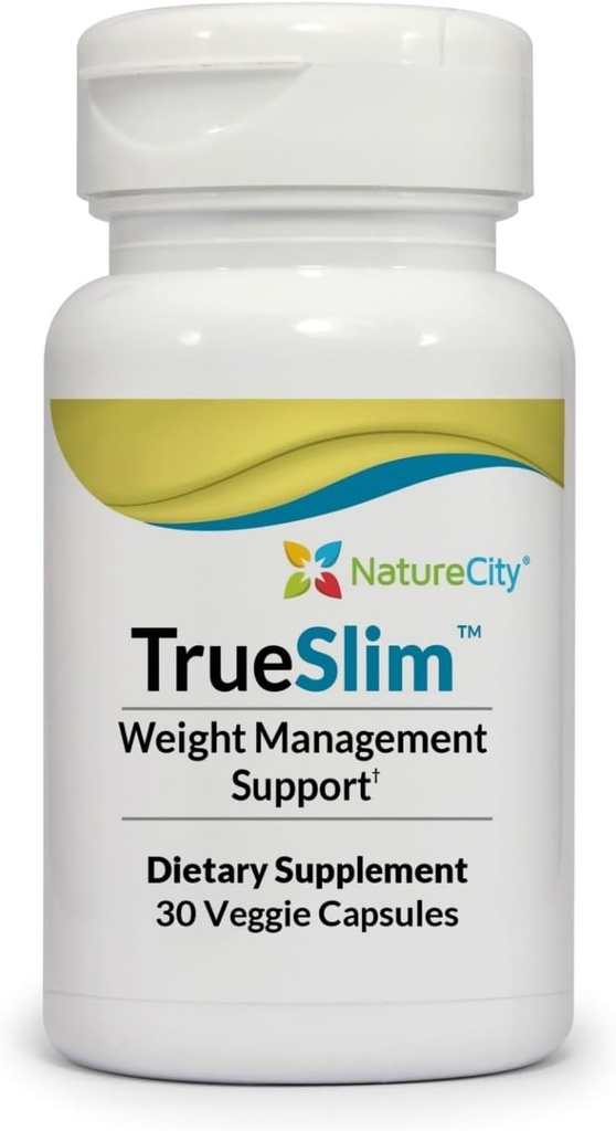 NatureCity True-Slim Fat and Weight Supplement hjälper till att minska fettackumulationen | Capsules | Non GMO | Made in USA