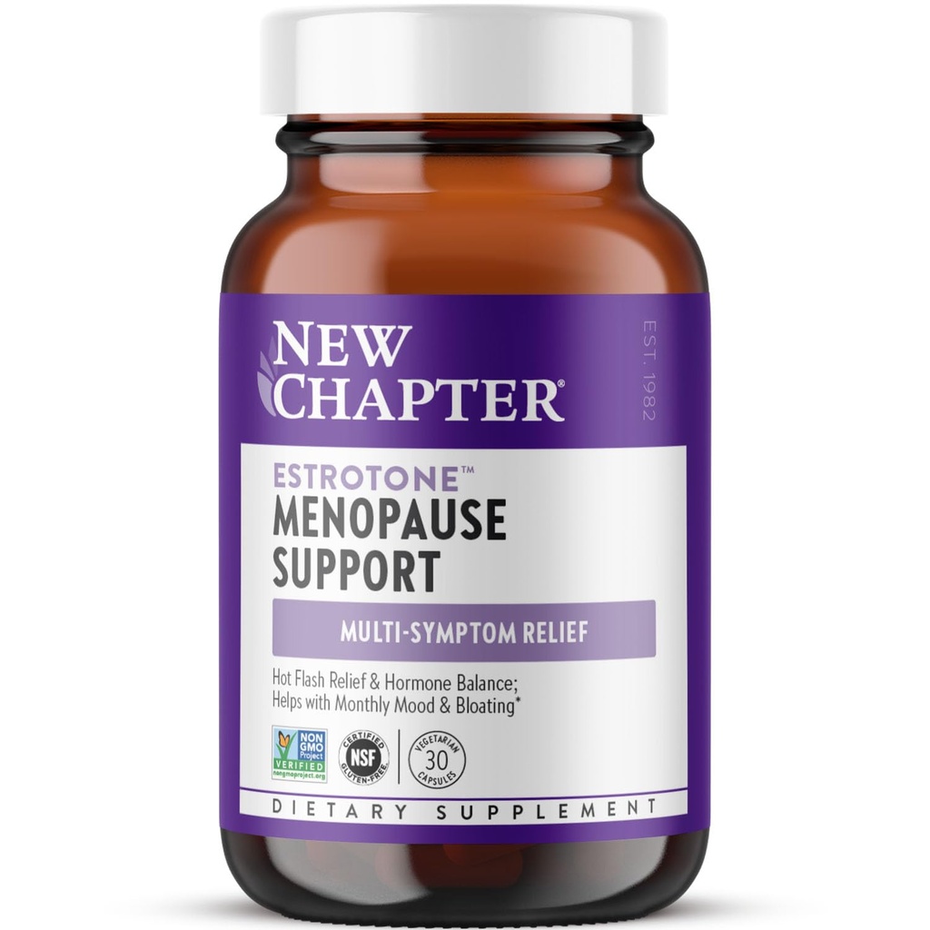Nytt kapitel klimakteriet Supplement - Estrotone Herbal Hormone-Balance Blend med Black Cohosh för att minska Hot Flashes & Night Sweats - 30 ct Vegetarian Capsule