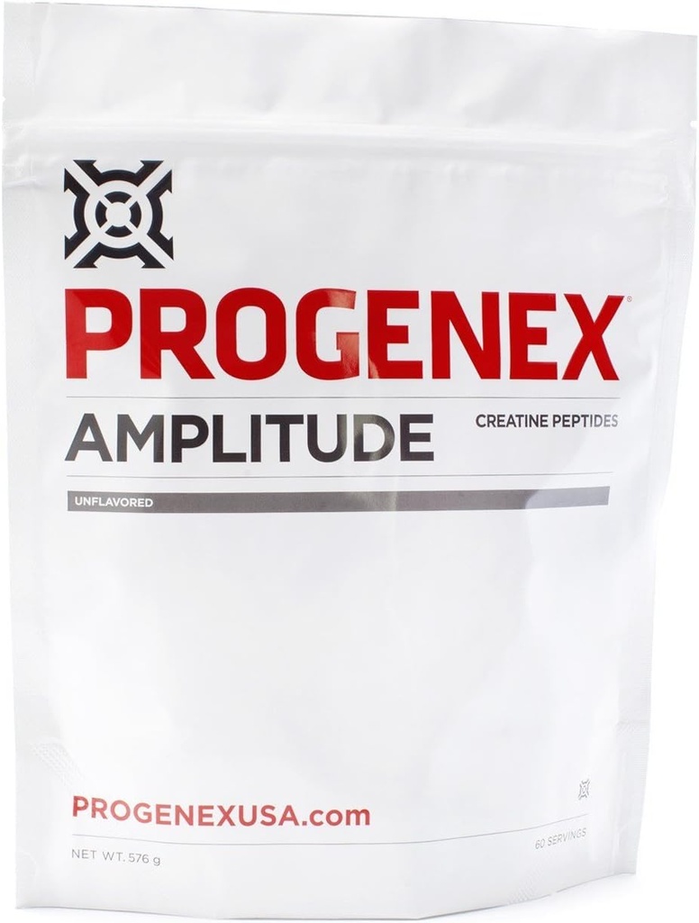 Progenex® Amplitude Creatine Peptides | Ökar Lean Muscle Mass | Ökar energi och explosivitet i träning | Tasteless och Mixes Well | 60 portioner