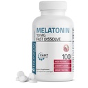 Bronson Melatonin 10mg snabbt lösa körsbär smaksatta tabletter Vegetariska Chewable Lozenges, 100 greve