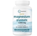Rena Magnesium Glycinate 1000mg, 300 kapslar | 100% chelated för Max Absorption | Stöd för sömn, muskel, hjärta och nervhälsa | Förbättrad med vitamin C | Använder endast aktiva ingredienser