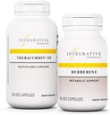 Integrativ terapeutik Bundle med Berberine, 60 kapslar & Theracurmin HP, 120 kapslar - Berberin för metaboliskt stöd * - Theracurmin Supplement som är 27x mer biotillgänglig *