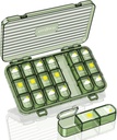 Weekly Pill Organizer,3 gånger om dagen, Large Travel 7 Day Pill Box med separat behållare, Daily Portable Moisture-Proof Pill Case för medicinering, vitaminer, fiskolja och kosttillskott