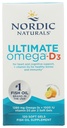 Nordic Naturals Ultimate Omega-D3, Lemon Flavor - 120 Soft Gels - 1280 mg Omega-3 + 1000 IE Vitamin D3 - EPA & DHA - Främjar hjärna, hjärta och immunhälsa - 60 portioner
