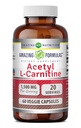 Fantastiska formler Acetyl L-Carnitine Hcl Veggie Dietary Supplement - 500 Mg, Veggie Capsules (Non GMO, Gluten Free) Per Bottle - Främjar energiproduktion och kognitiv funktion (60 Count)