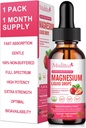 Magnesium Glycinate Liquid, High Potency Magnesium Glycinate, Citrate, Sugar Free Vegan Non-GMO Complex Supplement främjar Nerv, Relaxation, Muscle, Sleep Support*