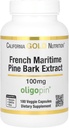 Kalifornien Gold Nutrition Pine Bark Extract, French Maritime, Oligopin, Antioxidant Polyfenol, 100 mg, 180 Veggie kapslar