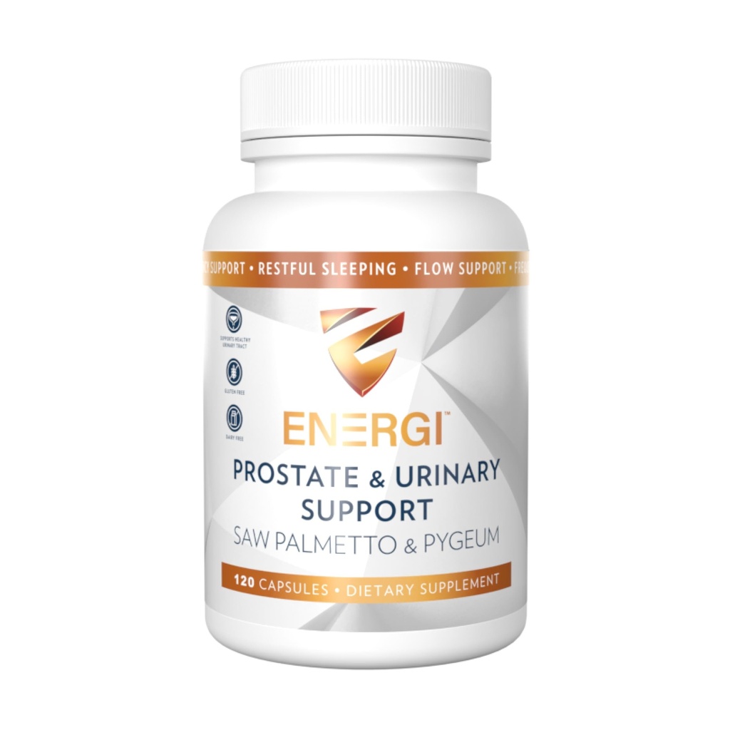 ENERGI Prostate Support Supplement med Saw Palmetto för Män & Kvinnor, 200mg Saw Palmetto, 100mg Pygeum Supplement, Pumpkin Seed, Prostate Health Supplements, 120 kapslar