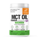 Sandhu's MCT Oil Powder med Prebiotic Fiber | 35 portioner | Organic - Keto | Fatty Acid Fuel för Body & Brain | 100% Coconut Oil härledd, Easy to Mix, 10.6 Oz