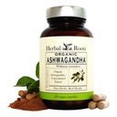 Herbal Roots Ashwagandha Capsules | Extra Styrka 1000mg per portion | Ayurvedic för övergripande hälsa för män och kvinnor | 60 Vegan kapslar