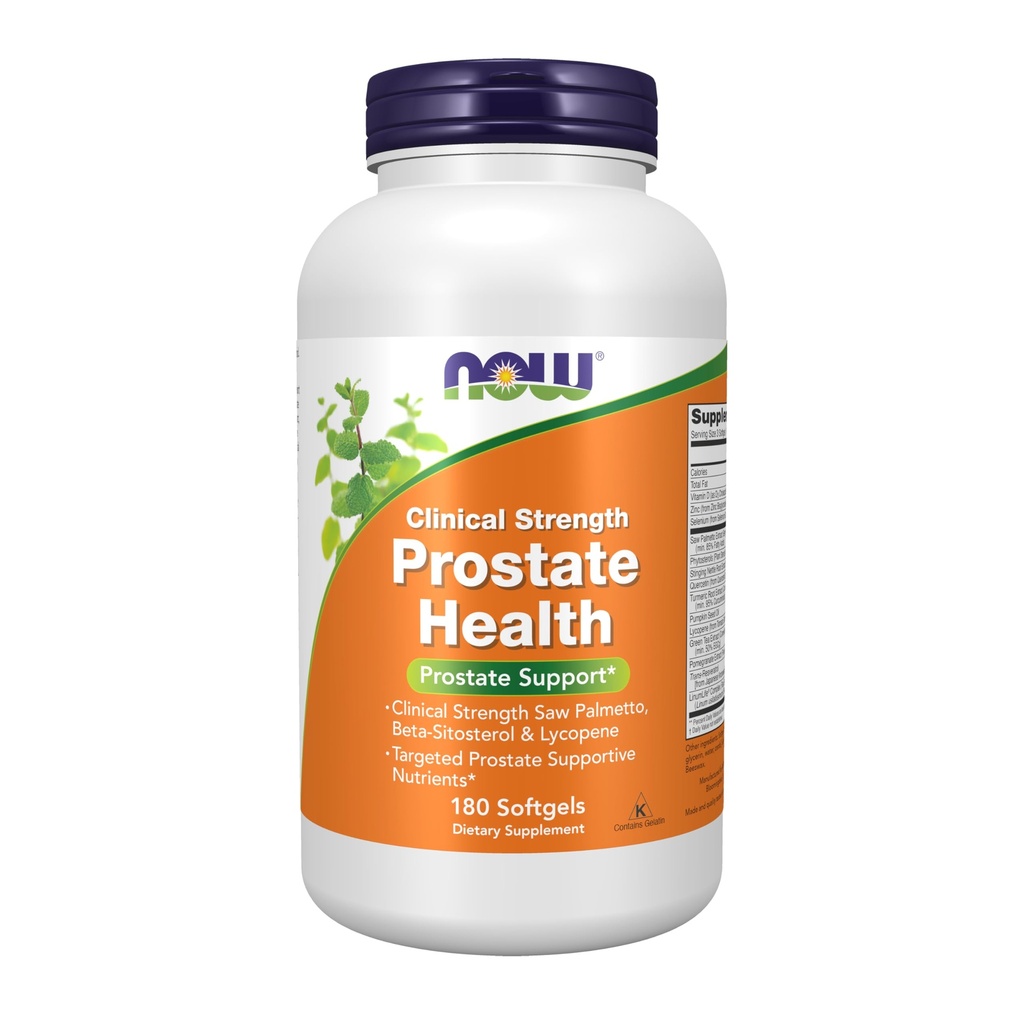 Nu livsmedelstillskott, prostata hälsa, klinisk styrka såg Palmetto, Beta-Sitosterol & Lycopene, 180 Softgels